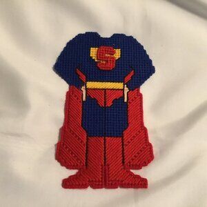 Handmade Bucilla-like Superman Photo Character Large